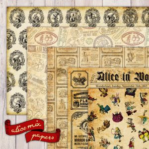 Alice in wonderland paper set available!