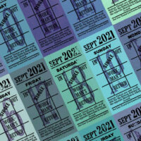 Ticket style date-sheet, September 2021