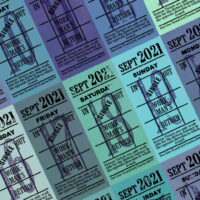 Ticket style date-sheet, September 2021