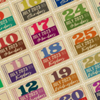 Label style date-sheet, July 2023