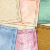 Freebie! Antique style square memo set