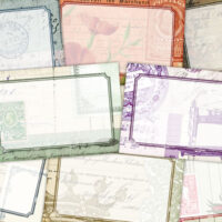 Freebie! Vintage collage label memo set