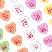 Freebie - Candy Hearts Date Stickers