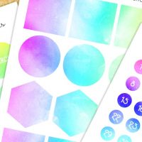 Water marble date sheets & memo set