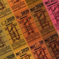 Ticket style date-sheet, May 2020