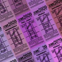 Ticket style date-sheet, June 2020